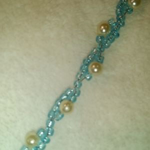 Handmade wire beaded double strand bracelet